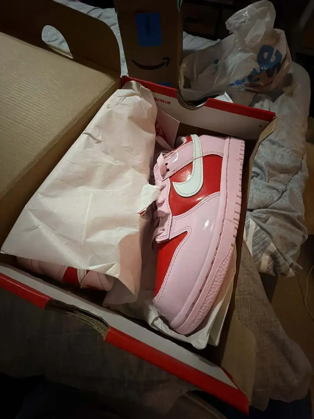 Nike Dunk Low BP Valentine's Day Pink Foam/Summit White Size 3Y
